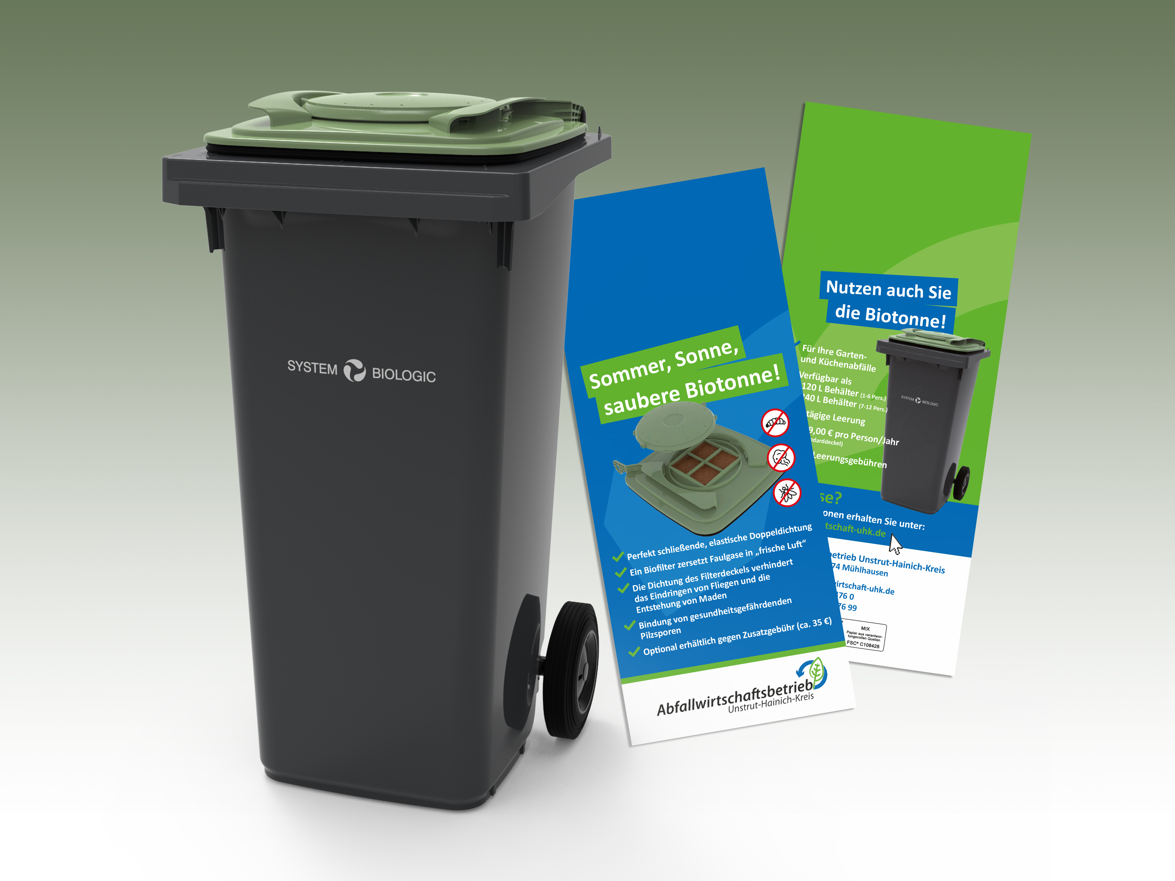 Bio-filter lid as booster for the voluntary organic waste garbage can in LK Unstrut-Hainich