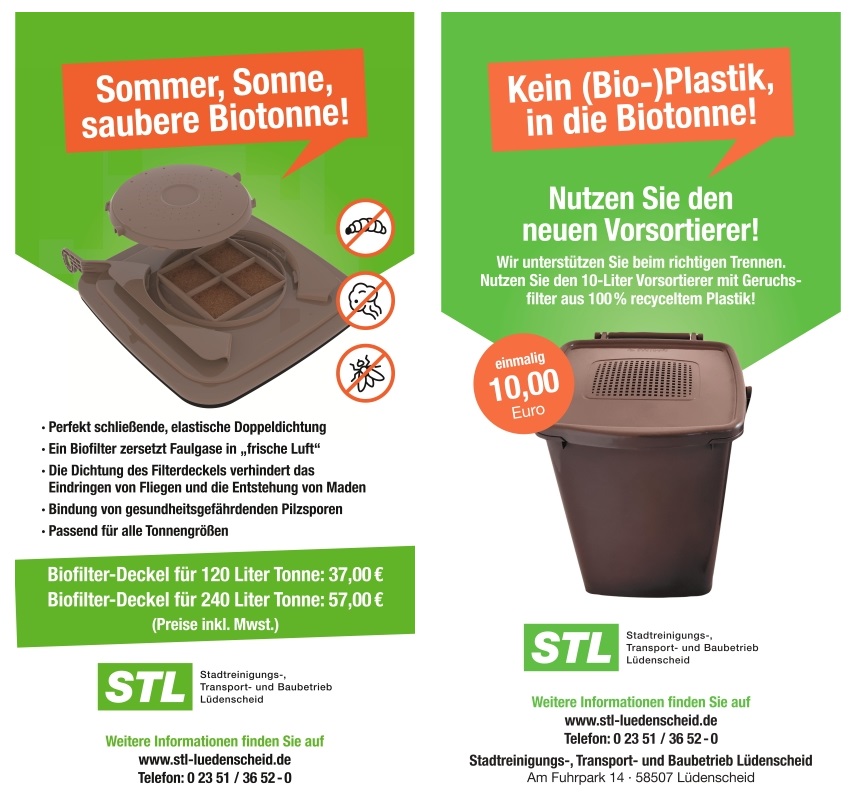 The city of Lüdenscheid is now offering bio-filter lids and pre-sorters with odor filters