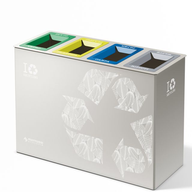 Steel One: Recyclingbox 4 in 1